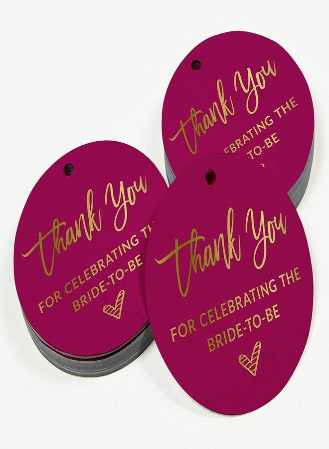 Inkdotpot بطاقات هدايا تذكارية من Inkdotpot، شكرًا لكم على الاحتفال بالعروس المنتظرة، بطاقات تعليق ذهبية اللون، عبوة من 50 قطعة - Image 3